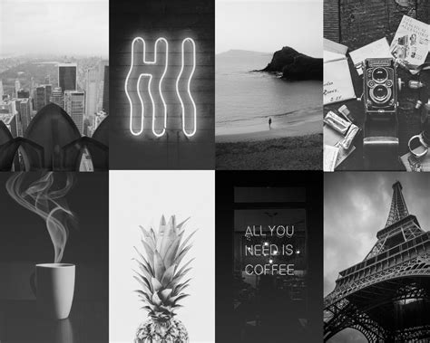 Black and White Aesthetic Collage Kit, Eclectic Photos, Travel Inspired ...