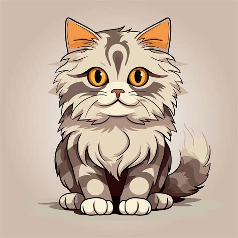 Siberian Cat Vector Illustration 27576723 Vector Art At Vecteezy