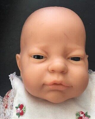 Vintage Berjusa Vinyl Newborn Baby Girl Doll W Wristband 17 Lifelike