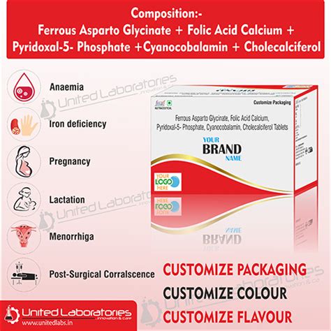 Ferrous Asparto Glycinate Folic Acid Calcium Pyridoxal 5 Phosphate