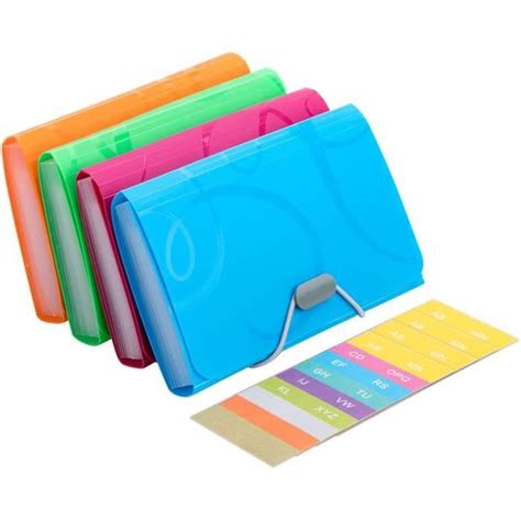 Trieur Extensible 4Pcs A6 Taille Petit Portable 13 Pochettes