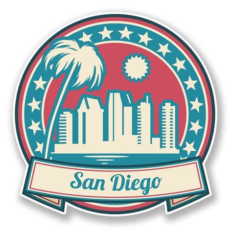 2 X San Diego Usa America Vinyl Sticker 6745 San Diego Usa San Diego