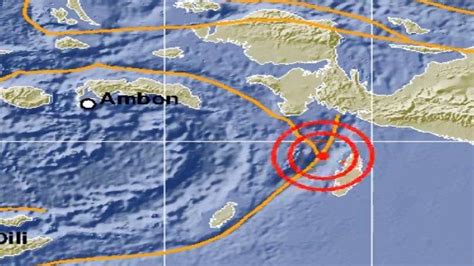 Gempa 6 6 SR Guncang Kepulauan Aru Maluku Sabtu 26 1 Sore Gempa