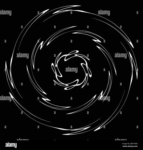 Monochrome Volute Vortex Shapes Twisted Helix Elements Rotation