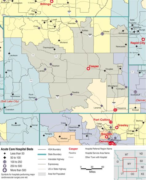 Map 1 15 Hospital Service Areas Assigned To The Fort Collins CO And