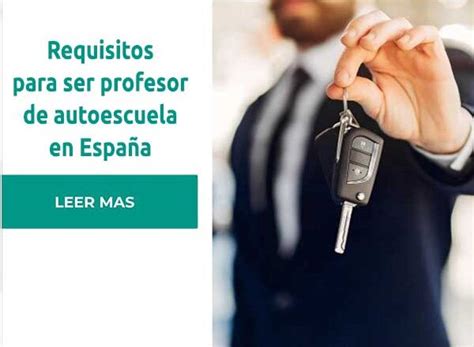 Requisitos para Profesor de Autoescuela España dontutoriales