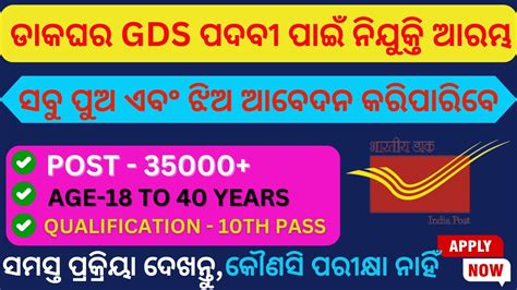 India Post GDS Recruitment 2024 Post Office Recruitment Apply Online