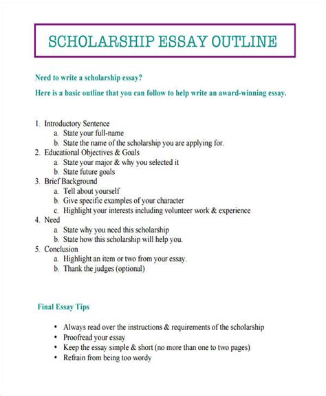 Sample Essay Outlines 34 Examples Format Pdf Examples