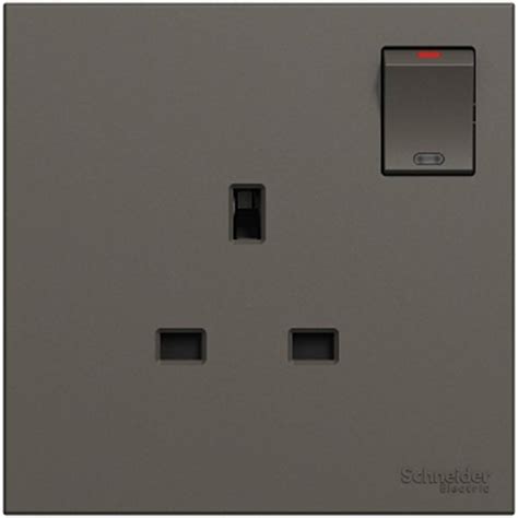 Schneider Electric Avataron C Switched Socket 1 Gang 13a 250 V Dark