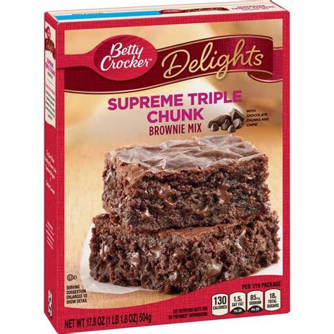 Betty Crocker Delights Supreme Triple Chunk Brownie Mix Hy Vee Aisles Online Grocery Shopping