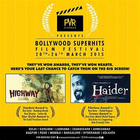 Pvr Cinemas Presents The Bollywood Superhits Film Festival From 20 To
