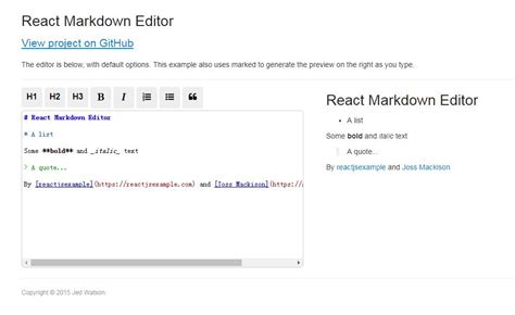 A Markdown Editor For React Js Built With CodeMirror