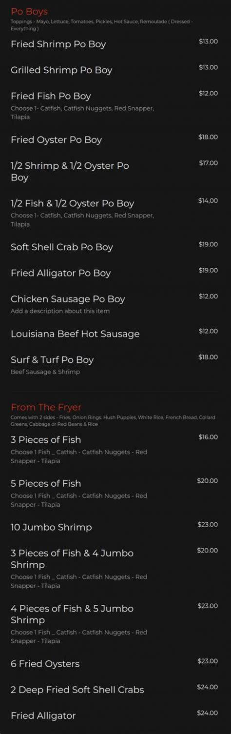 Da Cajun Seafood Shack Menu In Hawthorne California Usa