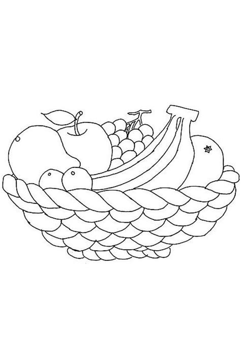 Empty Fruit Basket Coloring Pages