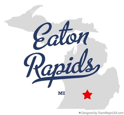 Map of Eaton Rapids, MI, Michigan