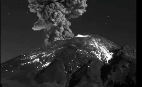 Volcán Popocatépetl registra explosión de moderada a fuerte en la madrugada