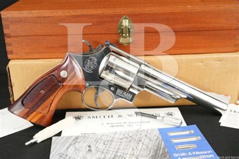 Smith Wesson S W Model No Dash Mag Nickel Revolver