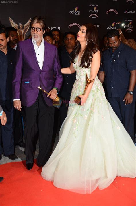 Aishwarya Rai Bachchan Amitabh Bachchan At The Red Carpet Of Stardust