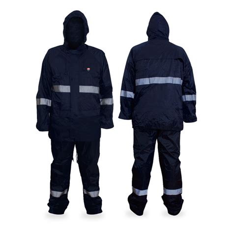 Impermeable Piezas Alta Visibilidad Azul Marino Rd All Safety