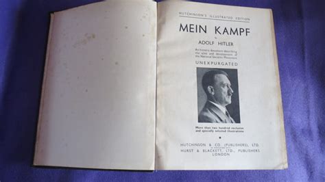 Mein Kampf Unexpurgated Hutchinson Company Version Sold War Den