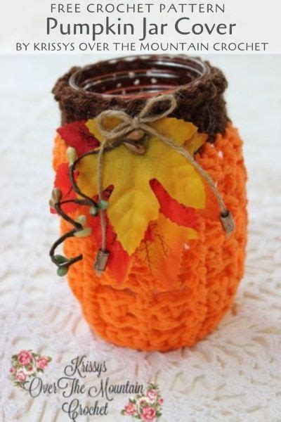 Free Crochet Patterns Free Crochet Pattern Pumpkin Jar Cover • Free Crochet Patterns Crochet