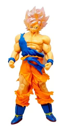 Boneco Dragon Ball Z Goku Ssj Super Sayajin Cabelo Rose R Em