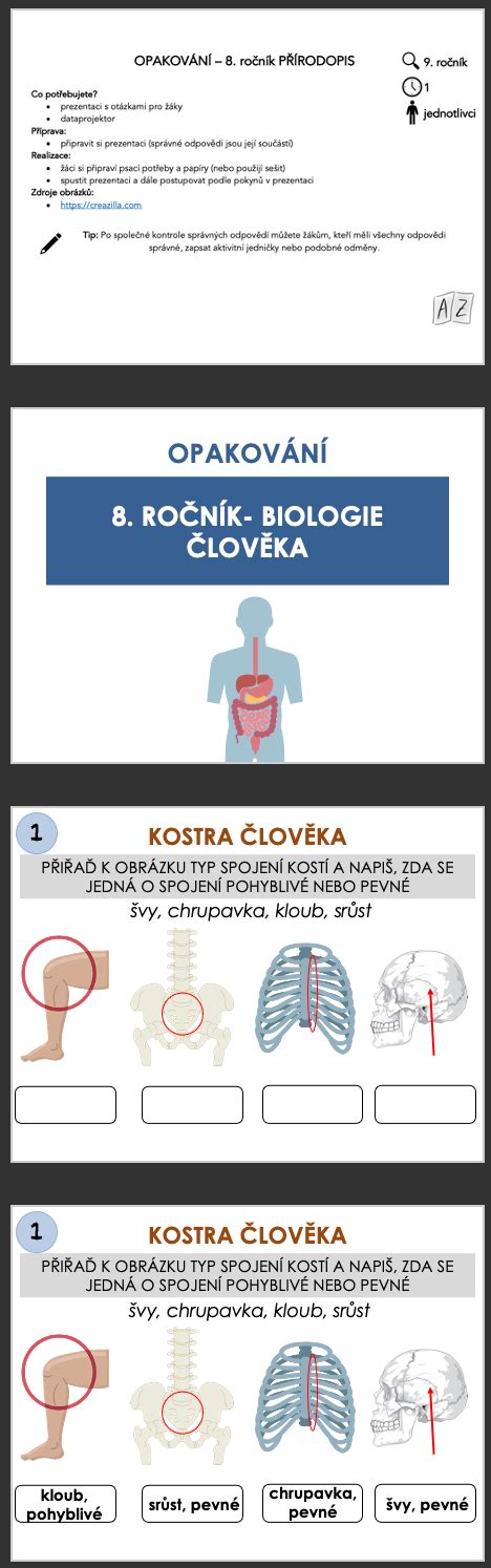 Opakování 8 ročník PŘÍRODOPIS Biologie UčiteléUčitelům cz