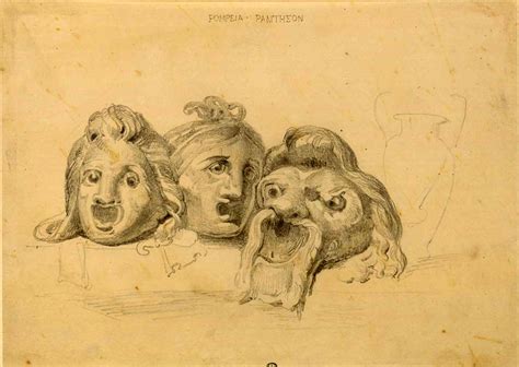 VII 9 7 And VII 9 8 Pompeii Sketch By F Duban Dated Between 1823 And