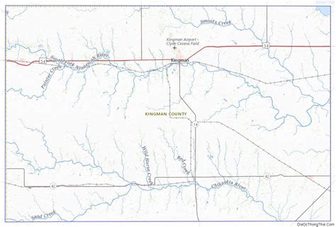 Map of Kingman County, Kansas