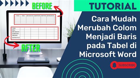 Cara Simpel Mengubah Colom Menjadi Baris Pada Tabel Di Microsoft Word