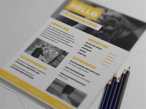 Free Vertical Resume Template For Professional Impression