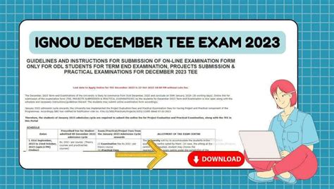 Ignou December Tee Exam Released Today Smart Classes