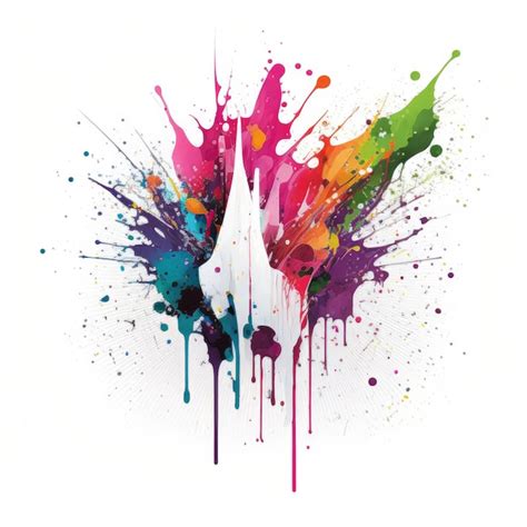 Premium Photo Colorful Watercolor Splash Illustration Ai Generative