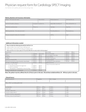 Fillable Online Physician Request Form For Cardiology Spect Imaging Fax