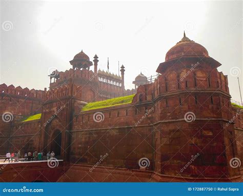 Colourful Old Architecture Inside Red Fort in Delhi India, Famous Red ...