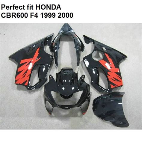 100 Fit Injection Fairings For Honda CBR 600 F4 1999 2000 Black