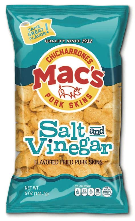 Mac S Salt And Vinegar Pork Skins Low Carb Keto Friendly Snack Crunchy