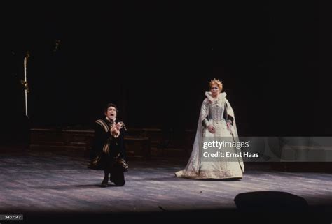 Tenor Placido Domingo And Soprano Mirella Freni In Verdis Opera