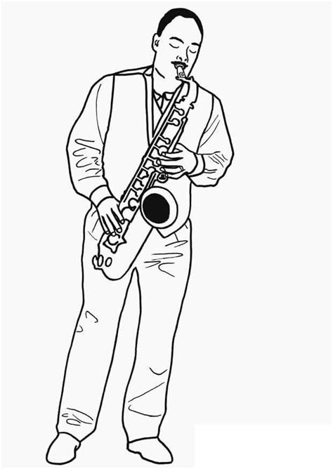 Saxophone Kleurplaten Kinderen Kleurplaat