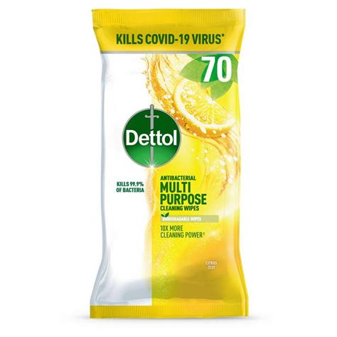 Dettol Multi Purpose Citrus Wipes 70 Pack 2 Compare Prices