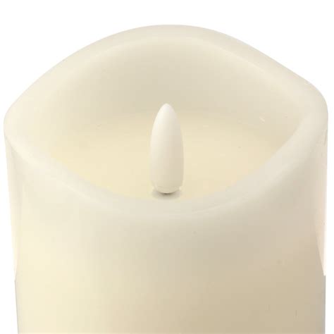 6 Pack Real Wax 3x3 Flameless Led Pillar Candles With Remote And Timer Stonebriar Collection