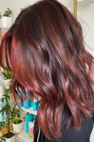 54 Trendy Hair Colour Ideas To Rock This Autumn Cherry Cola Shoulder