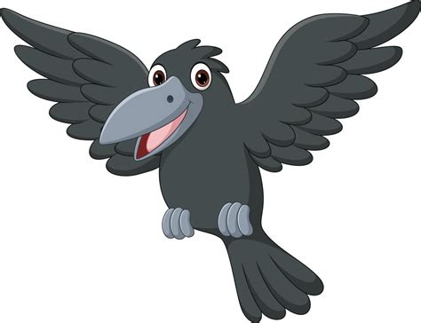 Cartoon Crow Isolated On White Background 15219917 Vector Art At Vecteezy