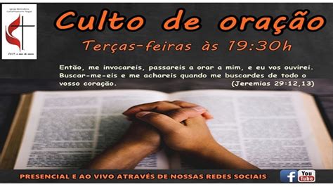 Culto de oração e intercessão YouTube