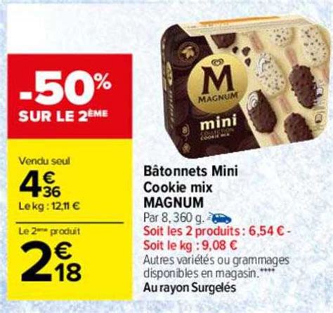 Promo B Tonnets Mini Cookie Mix Magnum Chez Carrefour Icatalogue Fr