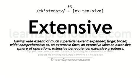 Pronunciation of Extensive | Definition of Extensive - YouTube