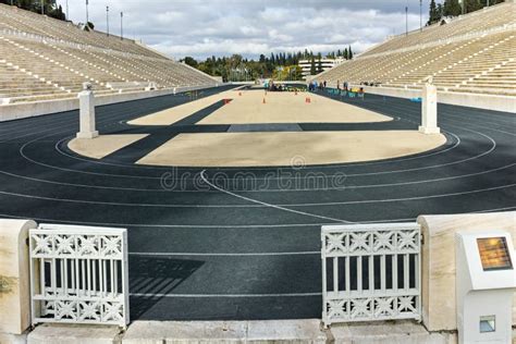 Atenas Grecia De Enero De Panorama Del Estadio O Del