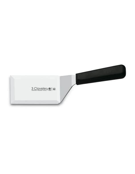 Spatule coudée rectangulaire 3 Claveles 12cm inox