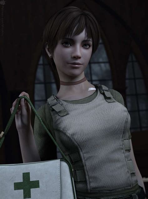 Resident Evil Rule Fully Nude Short Hair Seductive Pose Fingerless