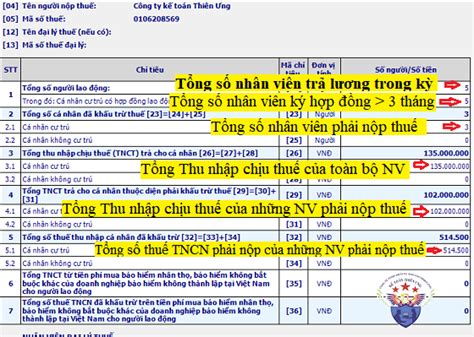 Cách lập tờ khai thuế TNCN theo quý tháng mẫu 05 KK TNCN